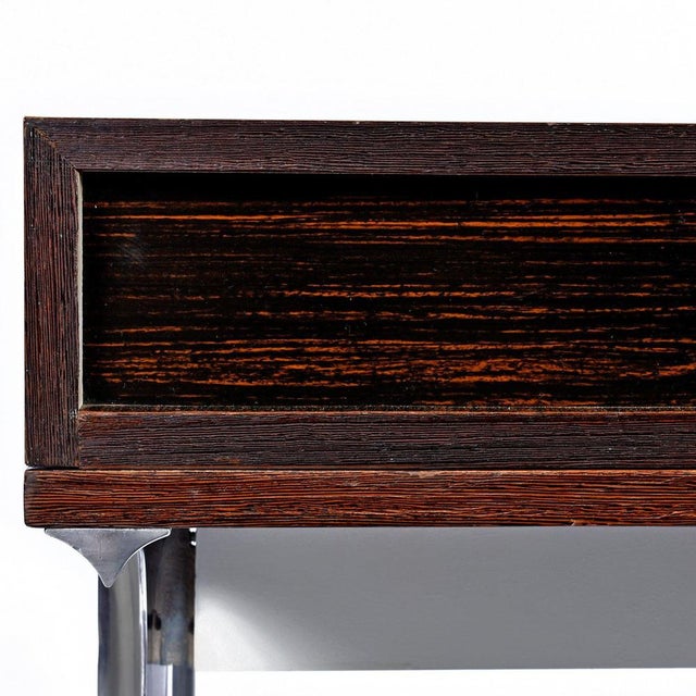 DF-2000 Rosewood Chrome Red Plastic Drawer TV Stereo Console from Raymond Loewy For Sale - Image 12 of 13