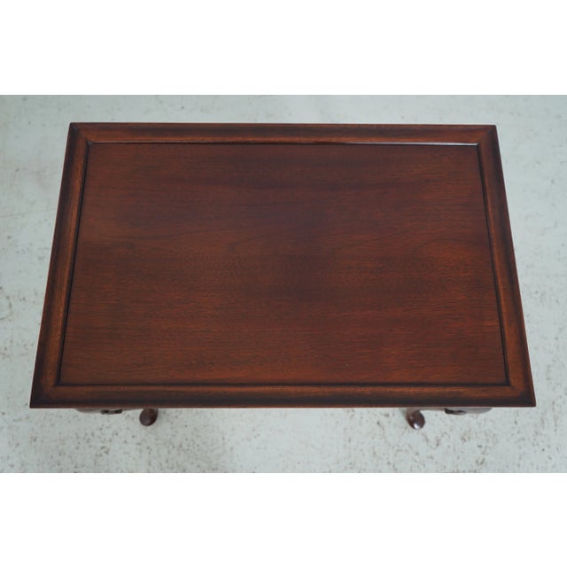 Hickory Chair Co Mahogany Queen Anne Tea Table For Sale In Philadelphia - Image 6 of 12