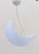 Beautiful and rare pendant lamp moon model, designed by michele de lucchi for av mazzega in 1993 vintage half-moon shaped,...