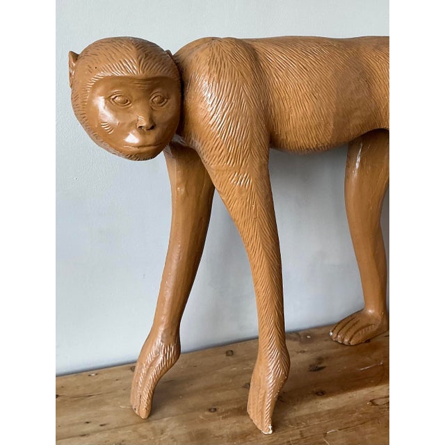 Vintage Molded Resin Monkey For Sale - Image 10 of 12