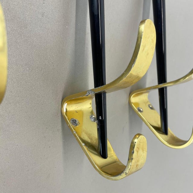 Metal Brass Wardrobe Hook Coat Rack Elements in the style of Carl Auböck, Austria, 1950s, Set of 3 For Sale - Image 7 of 18