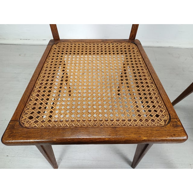 Set of Vintage Reconstruction Chairs in Oak, 1950s For Sale - Image 11 of 18