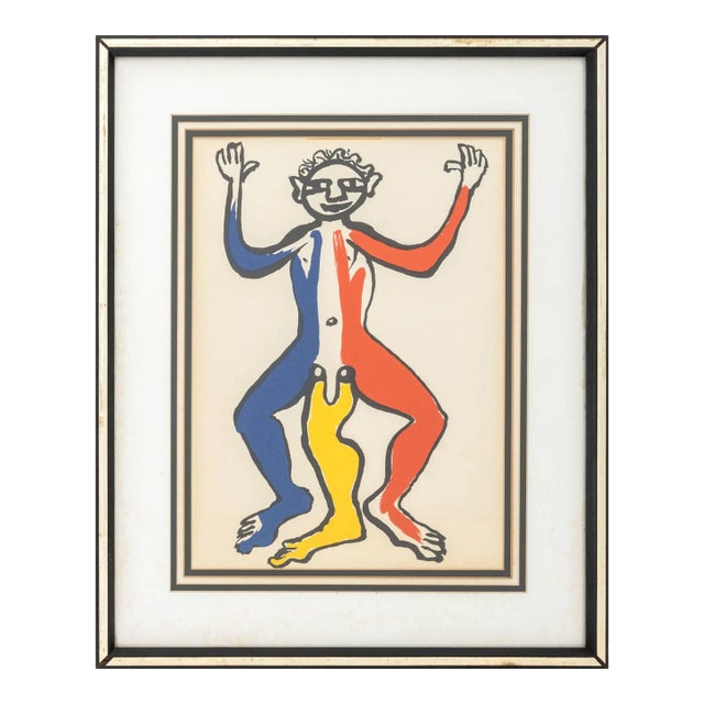 After Alexander Calder "Three Legged Man" Lithograph For Sale