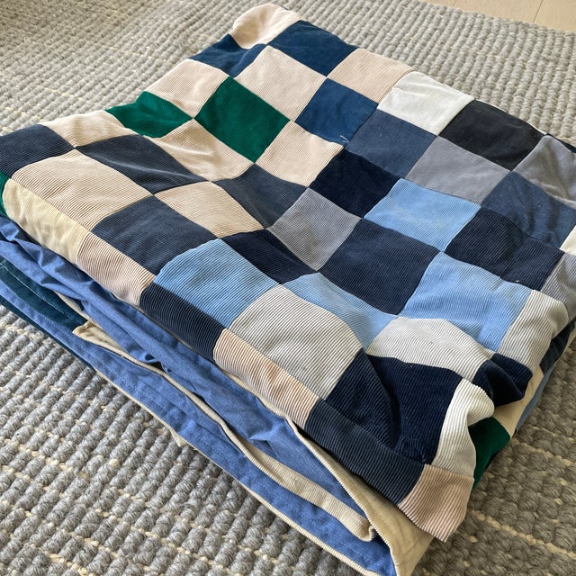 Vintage Corduroy Patchwork Quilt Chairish