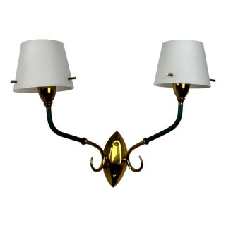Mid-Century Italian Double Arm Wall Light, 1950s For Sale
