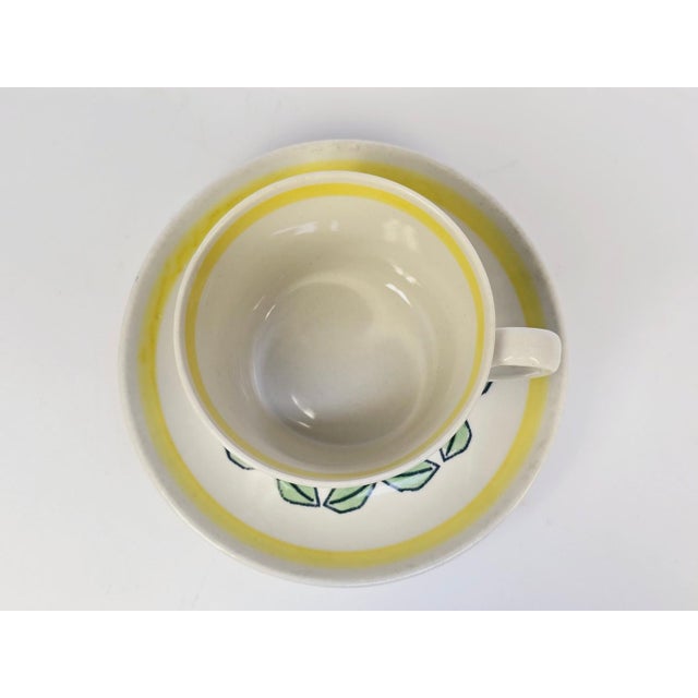 Rörstrand Rosamunda Tea Cup and Saucer by Arthur Percy for Upsala-Ekeby Gefle, Sweden, 1950s, Set of 2 For Sale - Image 4 of 8