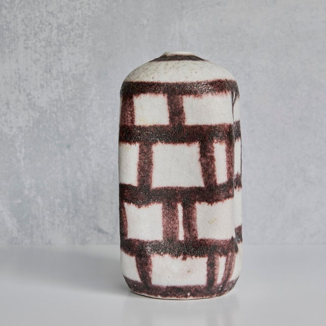 Mid-Century Modern Rare Guido Gambone Signed Vase For Sale - Image 3 of 7
