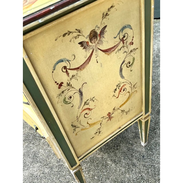 Vintage Hand-Painted Wood Chest - A Pair For Sale - Image 11 of 17