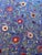 Blue Silk Suzani Wall Hanging With Floral Rosettes For Sale - Image 9 of 10