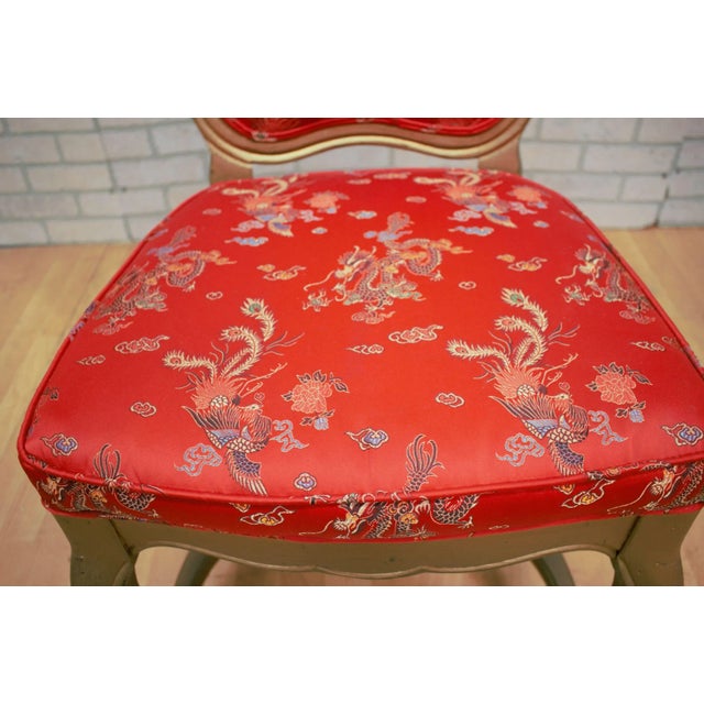 Hollywood Regency Chinoiserie Gold Frames Dining Chairs - Set of 6 For Sale - Image 11 of 12