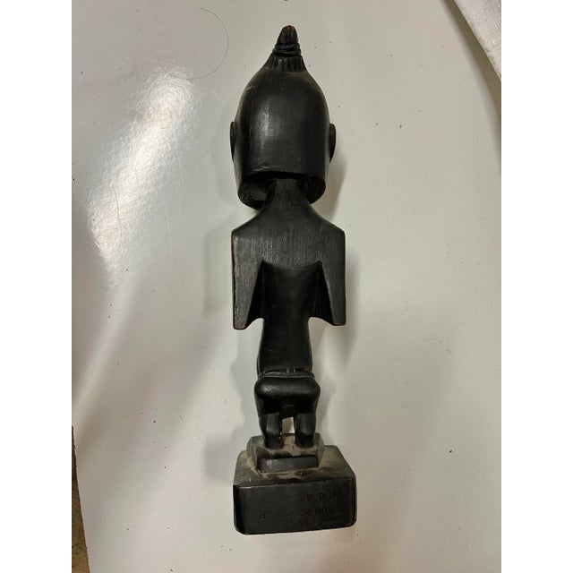 Tribal Original Vintage Hand Carved Statue by Aboriginal Natives For Sale - Image 3 of 7
