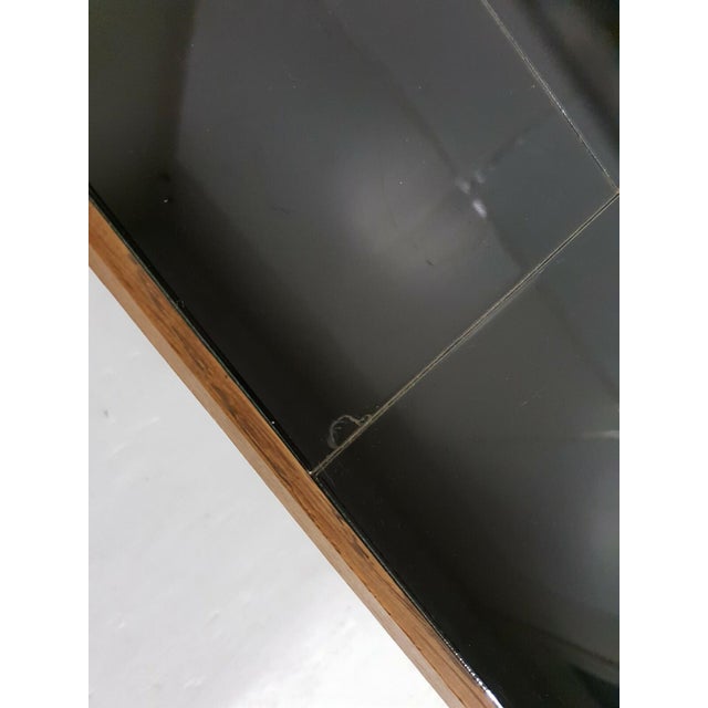 Ceramic Rectangular Coffee Table in Steel and Oak, 1950s For Sale - Image 7 of 9