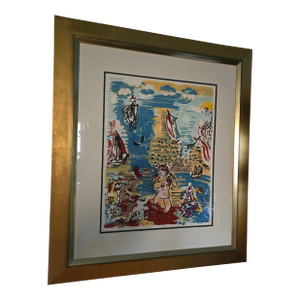 Mid Century Modern Raoul Dufy Style Lithograph