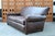 Art Deco Three Seats Leather Sofa With Mustache Backg For Sale - Image 4 of 12