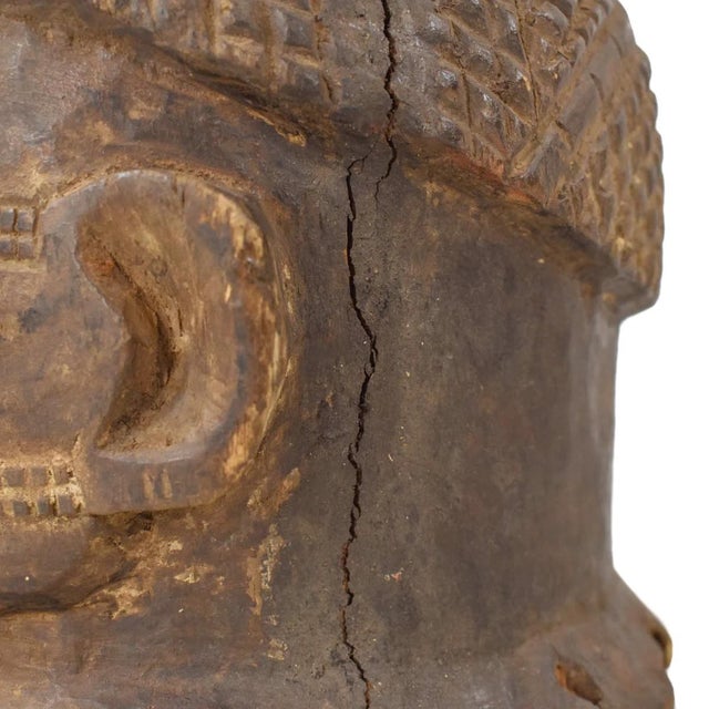 Wood Early 20th Century Tabwa Helmet Mask For Sale - Image 7 of 9