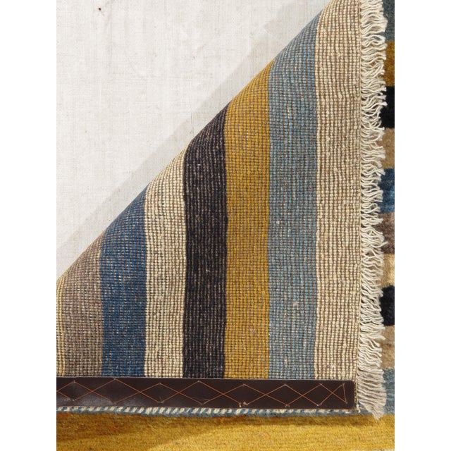 1980s Vintage Hand-Knotted Persian Gabbeh Rug 2'10" X 4'1" For Sale - Image 5 of 6