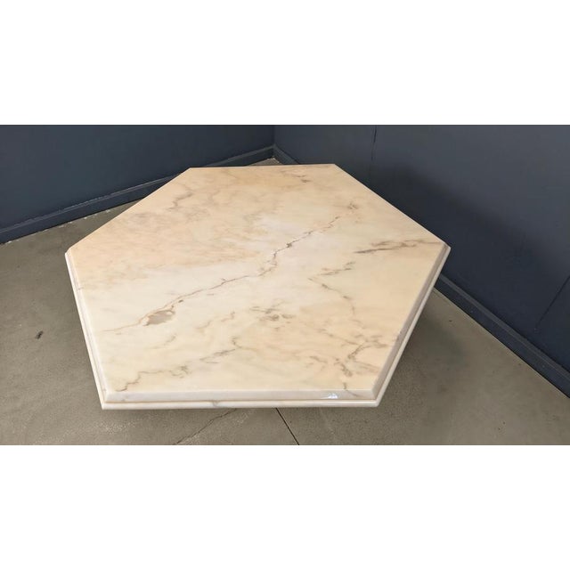 Hollywood Regency Italian Octagonal Marble Dining Table, 1970s For Sale - Image 3 of 16