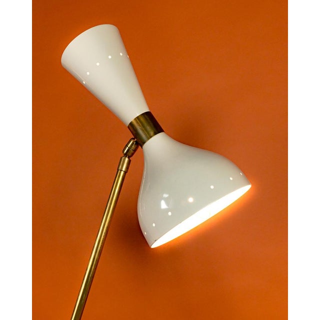 Mid-Century Modern White Diabolo Tripod Spotlight Lamp from Stilnovo, 1970s For Sale - Image 3 of 5