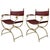 1960s Italian Hollywood Regency Chrome and Leather Savonarola Director's Chairs For Sale - Image 13 of 13