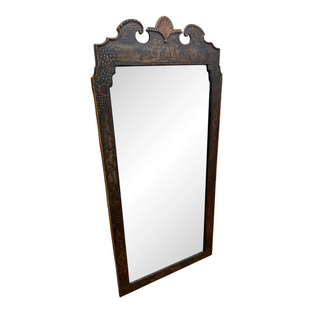 Antique Late 19th Century Japanned Mirror For Sale