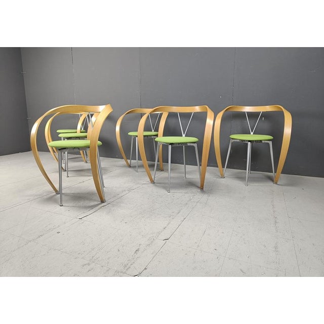 Revers Dining Chairs attributed to Andrea Branzi for Cassina, 1993, Set of 6 For Sale - Image 10 of 15