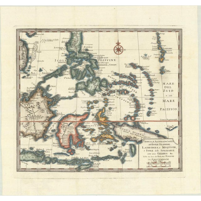 1738 Map of the Philippines & Eastern Indonesia: Spice Islands by Tirion/Albrizzi This beautifully hand-colored map from...