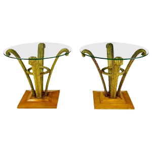 Grosfeld House Plume End Tables - a Pair