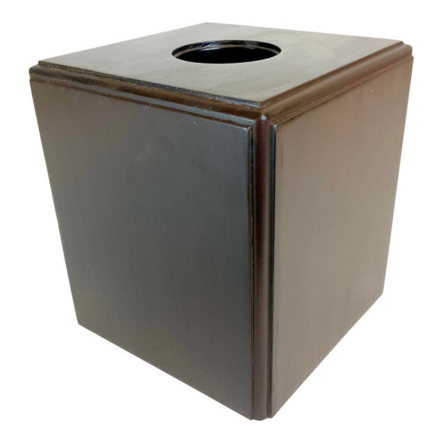 1980s Vintage Traditional Boho Chic Wood Tissue Box For Sale