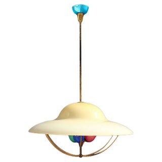 Murano Glass Ceiling Lamp, 1950s For Sale