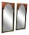 Modern Mirrors With Brass Interior Design - a Pair For Sale