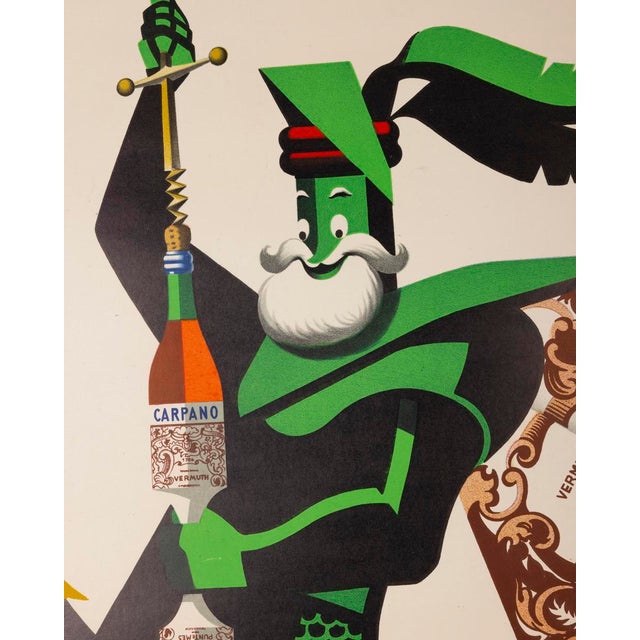 Canvas Poster Vermuth Carpano Caval Ad Bruns Armando Testa, 1953 For Sale - Image 3 of 13