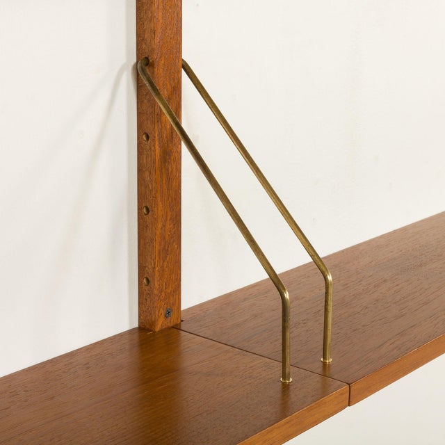 Danish Teak Wall Unit in the style of Cadovius, Sorensen, 1960s For Sale - Image 10 of 14