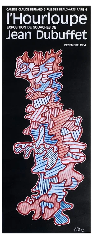 Jean Dubuffet, Exhibition 64, Original Lithograph Poster, 1964
