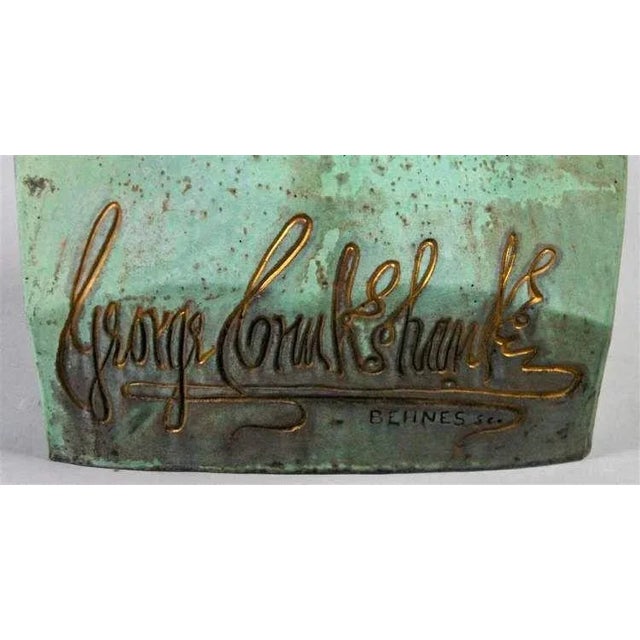 Figurative Large Bronze Bust of George Cruikshank by William Behnes For Sale - Image 3 of 4