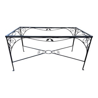 1930s Early Salterini Iron Patio Table Base, Attributed For Sale