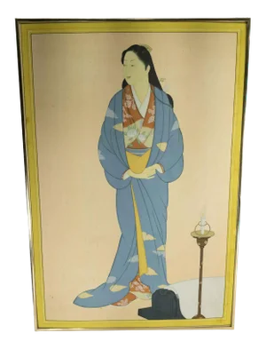 Japanese Watercolor Painting on Silk