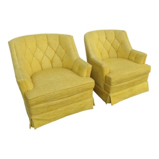 Modernage Mid Century Modern Swivel Side Chairs a Pair 5782 For Sale