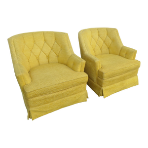 Modernage Mid Century Modern Swivel Side Chairs a Pair 5782
