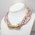 American Vintage 1981 Napier Goldtone Faux-Mother of Pearl Beaded Bow Necklace For Sale - Image 3 of 7