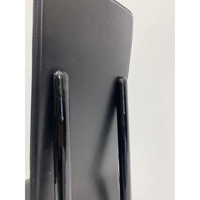 Leather Italian Pozzi Chairs, 1980s, Set of 8 For Sale - Image 14 of 17