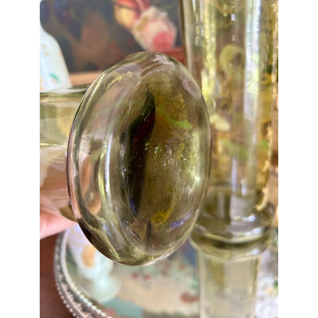 Early 20th Century Pair of Antique Mont Joye Legras Enameled Art Glass Vases For Sale - Image 5 of 7