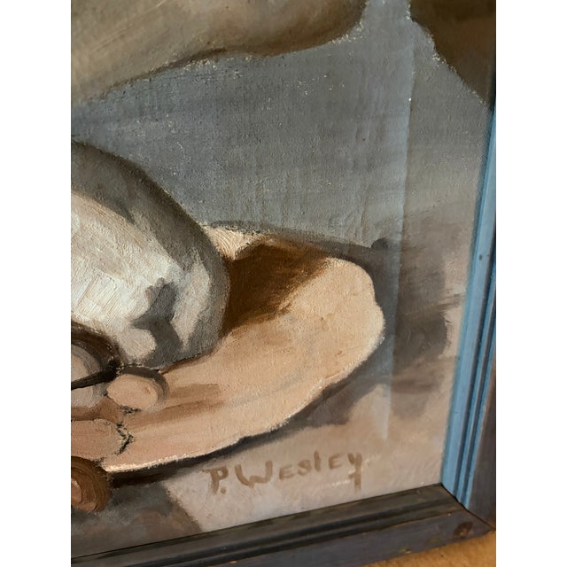 1934 Phyllis Wesley Original Oil on Canvas Still Life “Study in Black and Ochre” – Minneapolis Institute of Arts Exhibition For Sale - Image 10 of 15