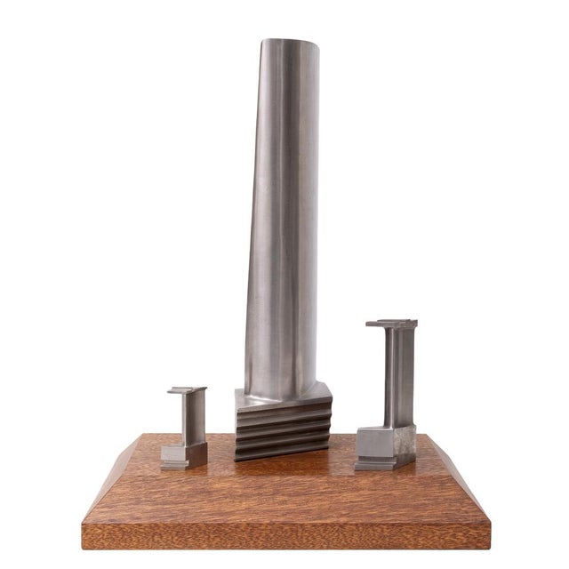 Jet Engine on a Thick Oak Stand, 1980s For Sale - Image 9 of 11