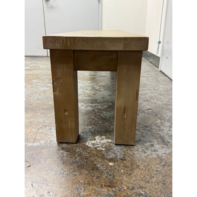 2020s Theo Eichholtz for Restoration Hardware Reclaimed Oak Parsons Bench For Sale - Image 5 of 12