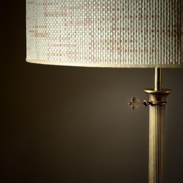 Art Deco Period Brass Floor Lamp, French, Vintage Circa 1940 For Sale - Image 4 of 9