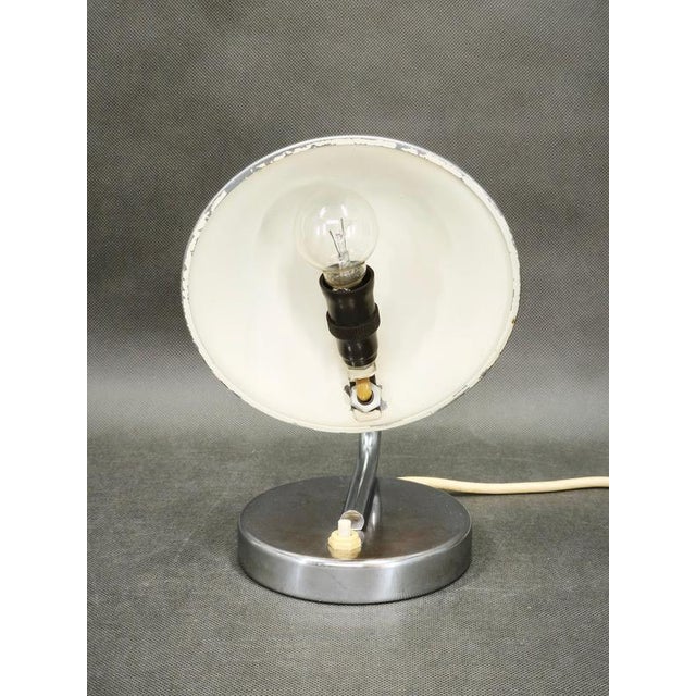 Bauhaus Chrome Table Lamp Model 3530 by Napako, Czechoslovakia, 1930s For Sale - Image 10 of 11
