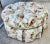 Floral Roses Ottoman Tufted Round For Sale In Miami - Image 6 of 14