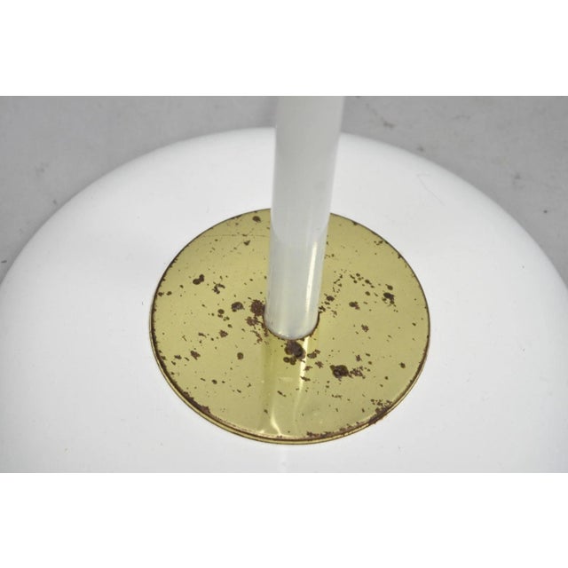Mid 20th Century Gerald Thurston for Lightolier Mid Century Modern White Metal Pole Floor Lamp For Sale - Image 12 of 14
