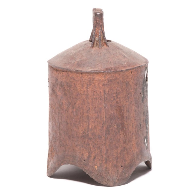 Rustic 19th Century Chinese Iron Bell For Sale - Image 3 of 6