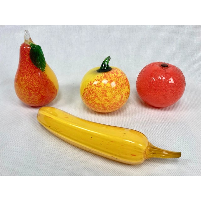 Mid-Century Art Glass Fruits, 1970s, Set of 6 For Sale - Image 4 of 10